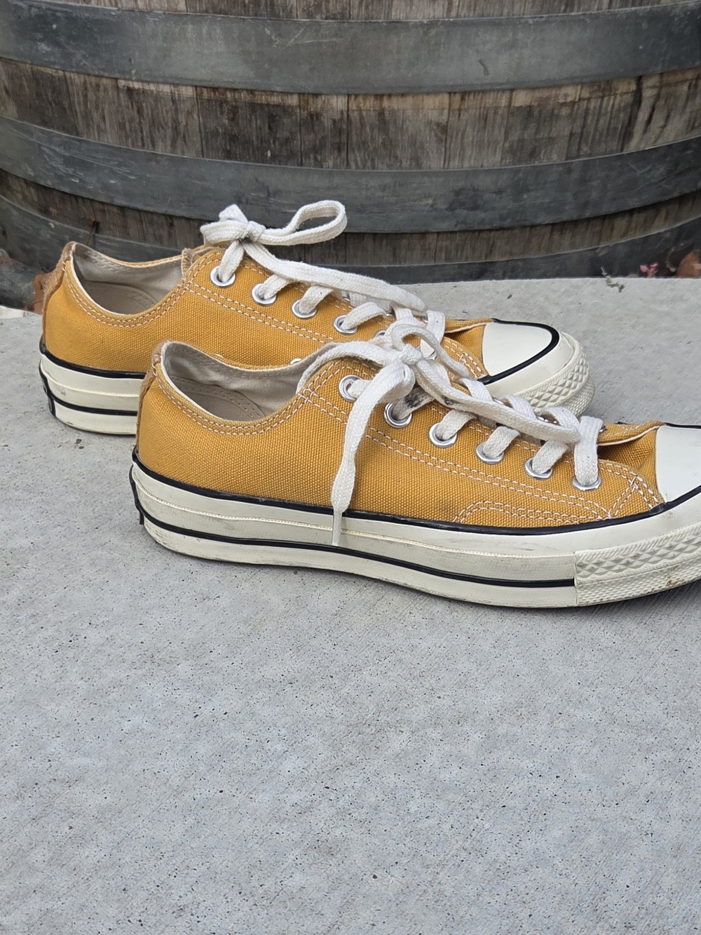 Converse Chuck 70 Ox Low Top Sneakers - Sunflower Yellow Mens 5 Womens 7